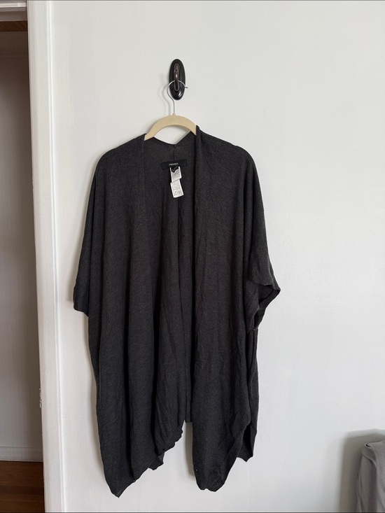 Sweaters - Forever 21 charcoal grey poncho sweater size S/M